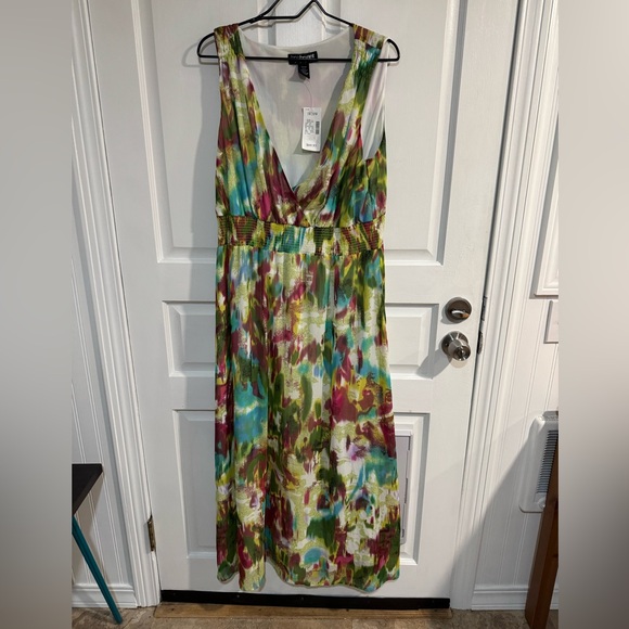 Lane Bryant Sleeveless V Neck Abstract Print Maxi Dress Size 2X 18/20W NWT - Picture 2 of 9